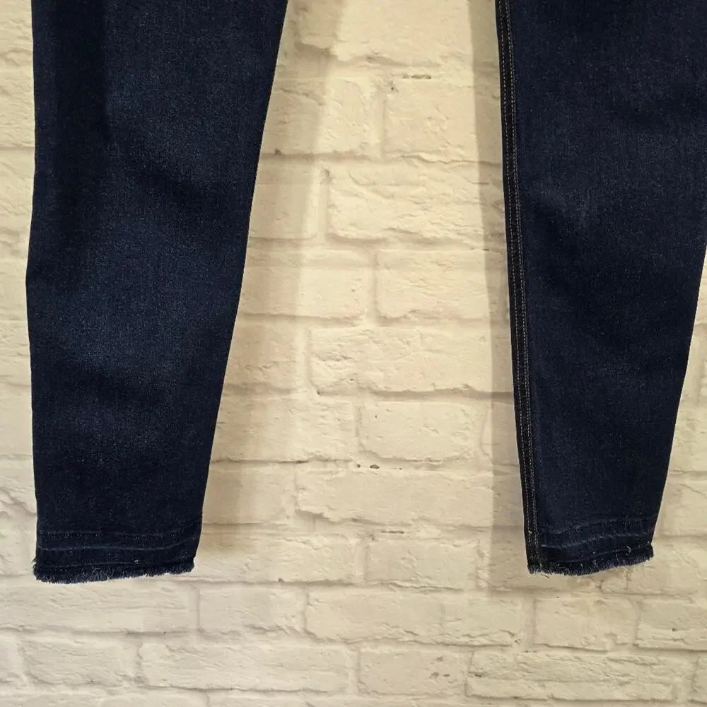 W Rag & Bone Cate Mid Rise Ankle Skinny Dark Blue Jeans Size 27 Selvedge Selvage - Picture 7 of 11